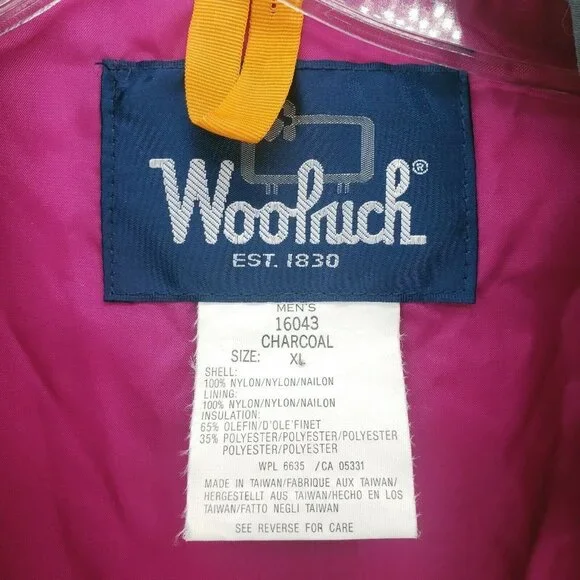 Vintage Woolrich Men's Colorblock Jacket Sigmet Thinsulate Charcoal Purple XL